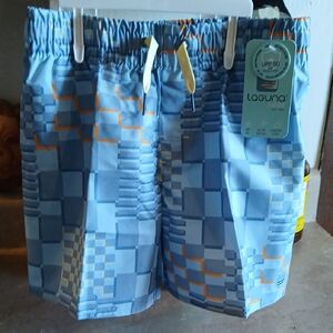Laguna Blue and Orange Swim Shorts